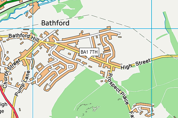 BA1 7TH map - OS VectorMap District (Ordnance Survey)