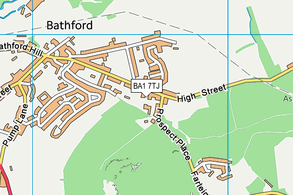 BA1 7TJ map - OS VectorMap District (Ordnance Survey)