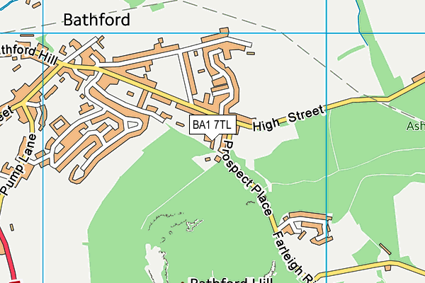 BA1 7TL map - OS VectorMap District (Ordnance Survey)