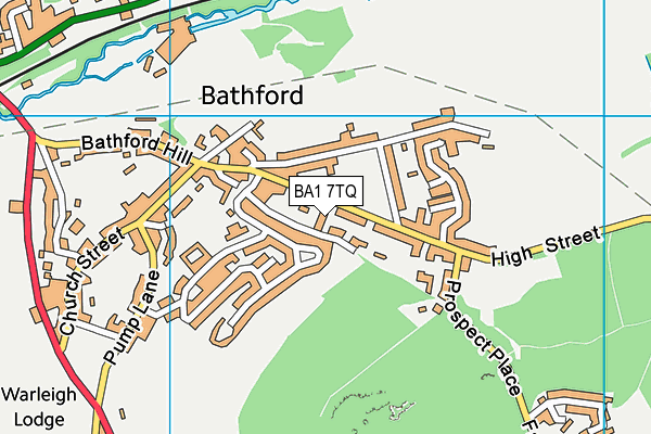 BA1 7TQ map - OS VectorMap District (Ordnance Survey)