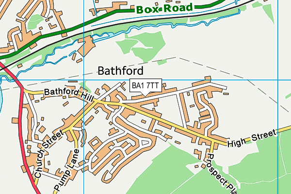 BA1 7TT map - OS VectorMap District (Ordnance Survey)