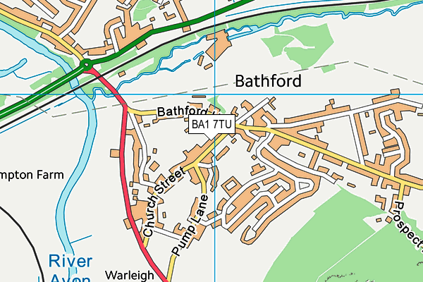 Bathford Parish Hall map (BA1 7TU) - OS VectorMap District (Ordnance Survey)