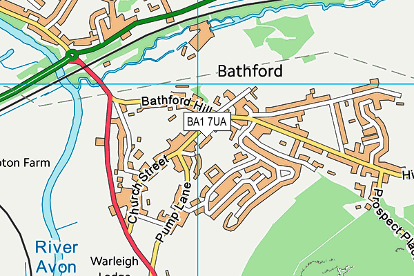 BA1 7UA map - OS VectorMap District (Ordnance Survey)