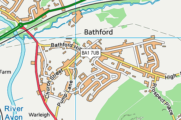 BA1 7UB map - OS VectorMap District (Ordnance Survey)