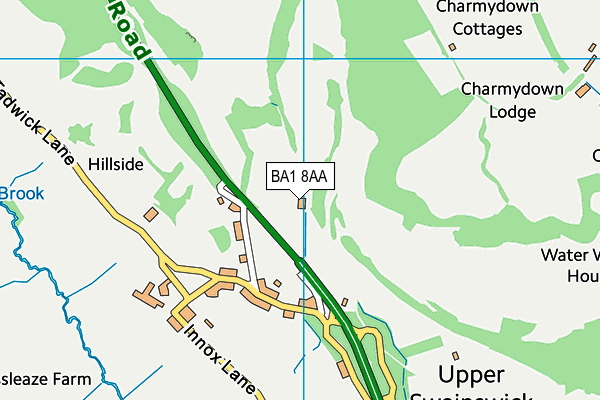 BA1 8AA map - OS VectorMap District (Ordnance Survey)