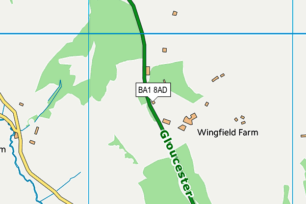 BA1 8AD map - OS VectorMap District (Ordnance Survey)