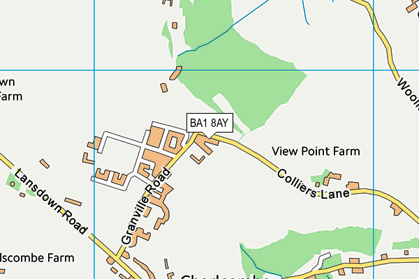 BA1 8AY map - OS VectorMap District (Ordnance Survey)
