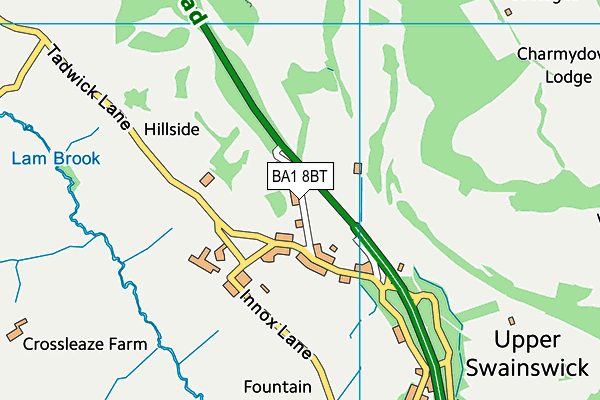 BA1 8BT map - OS VectorMap District (Ordnance Survey)