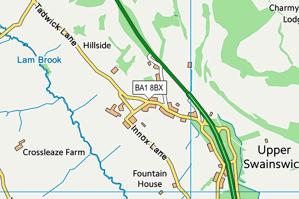 BA1 8BX map - OS VectorMap District (Ordnance Survey)