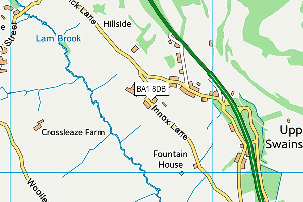 Swainswick Church School map (BA1 8DB) - OS VectorMap District (Ordnance Survey)