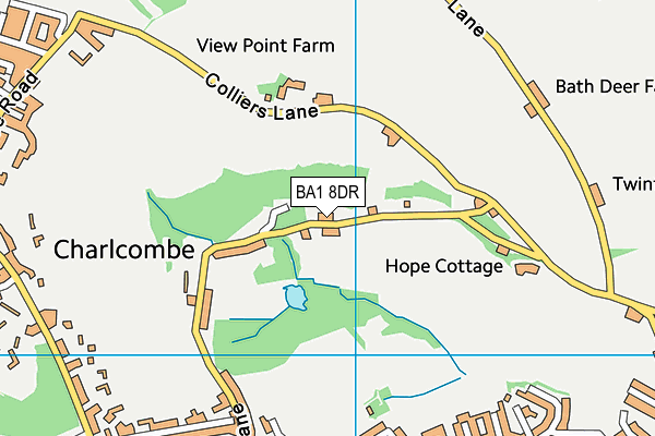 BA1 8DR map - OS VectorMap District (Ordnance Survey)