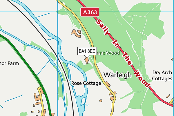 BA1 8EE map - OS VectorMap District (Ordnance Survey)