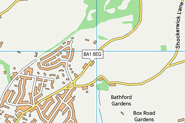 BA1 8EG map - OS VectorMap District (Ordnance Survey)