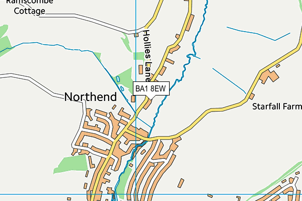 BA1 8EW map - OS VectorMap District (Ordnance Survey)