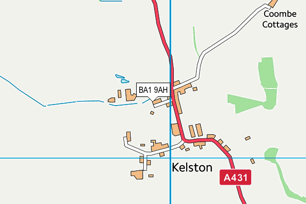 BA1 9AH map - OS VectorMap District (Ordnance Survey)