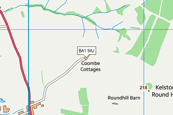 BA1 9AJ map - OS VectorMap District (Ordnance Survey)