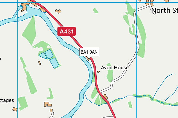 BA1 9AN map - OS VectorMap District (Ordnance Survey)