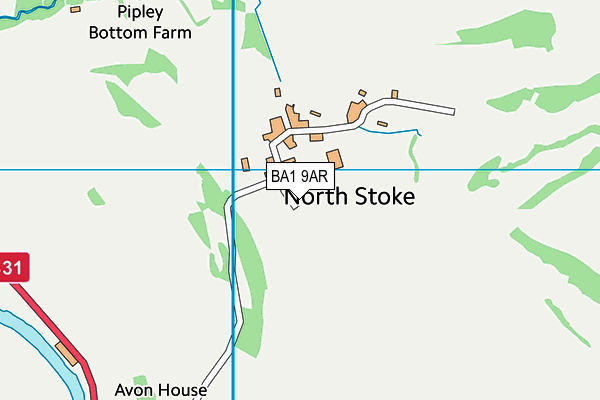 BA1 9AR map - OS VectorMap District (Ordnance Survey)