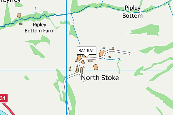 BA1 9AT map - OS VectorMap District (Ordnance Survey)