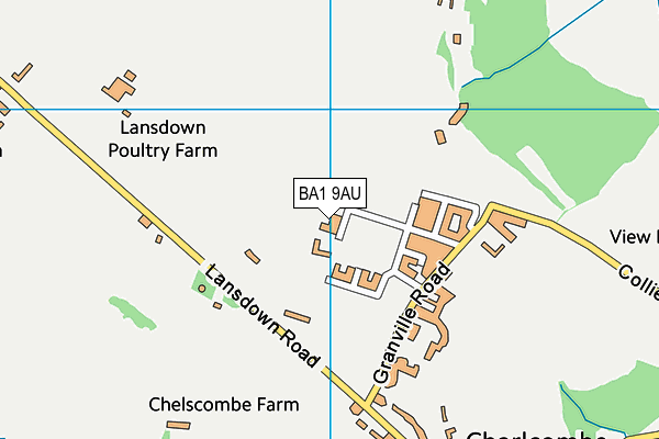 BA1 9AU map - OS VectorMap District (Ordnance Survey)