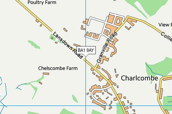 BA1 9AY map - OS VectorMap District (Ordnance Survey)