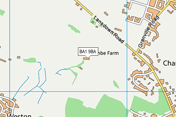 BA1 9BA map - OS VectorMap District (Ordnance Survey)