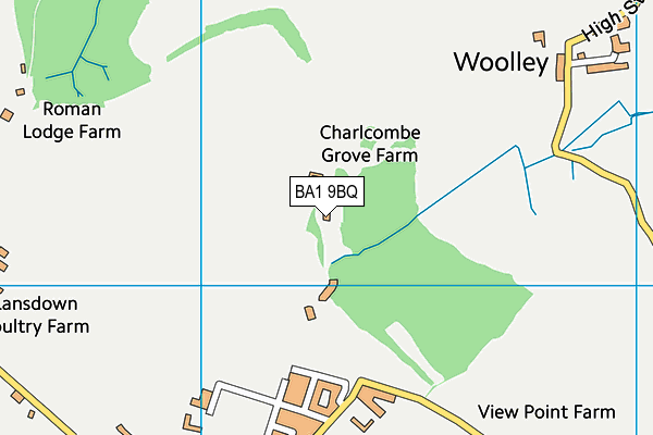 BA1 9BQ map - OS VectorMap District (Ordnance Survey)