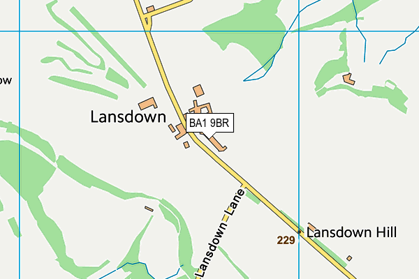 BA1 9BR map - OS VectorMap District (Ordnance Survey)