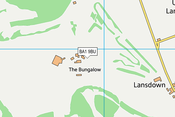 BA1 9BU map - OS VectorMap District (Ordnance Survey)