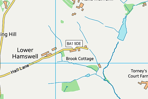 BA1 9DE map - OS VectorMap District (Ordnance Survey)