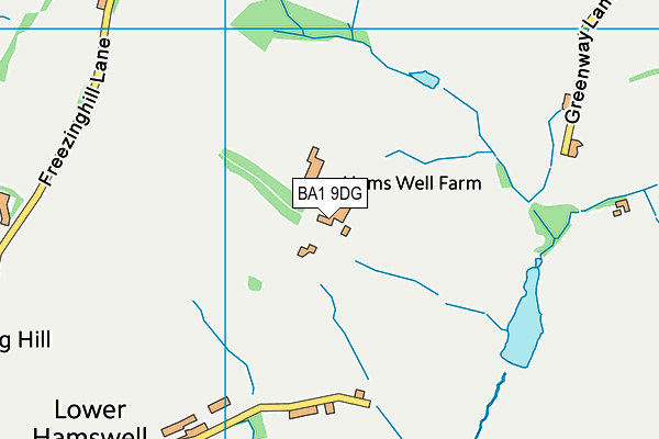 BA1 9DG map - OS VectorMap District (Ordnance Survey)