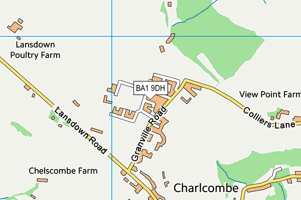 BA1 9DH map - OS VectorMap District (Ordnance Survey)