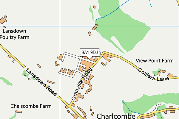 BA1 9DJ map - OS VectorMap District (Ordnance Survey)