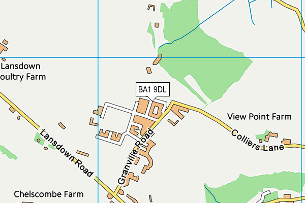 BA1 9DL map - OS VectorMap District (Ordnance Survey)