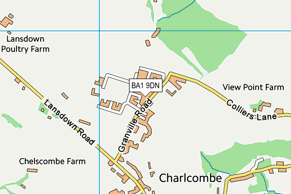 BA1 9DN map - OS VectorMap District (Ordnance Survey)