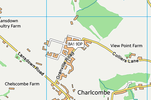 BA1 9DP map - OS VectorMap District (Ordnance Survey)