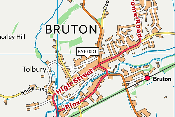 BA10 0DT map - OS VectorMap District (Ordnance Survey)