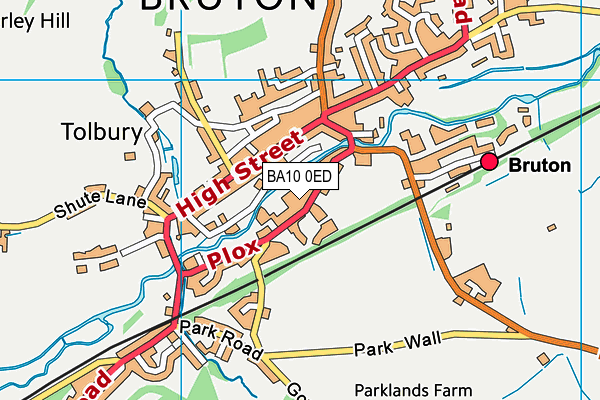 King's Bruton map (BA10 0ED) - OS VectorMap District (Ordnance Survey)