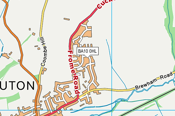 BA10 0HL map - OS VectorMap District (Ordnance Survey)