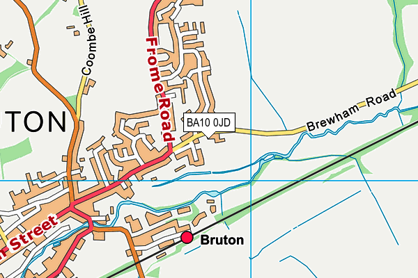 BA10 0JD map - OS VectorMap District (Ordnance Survey)