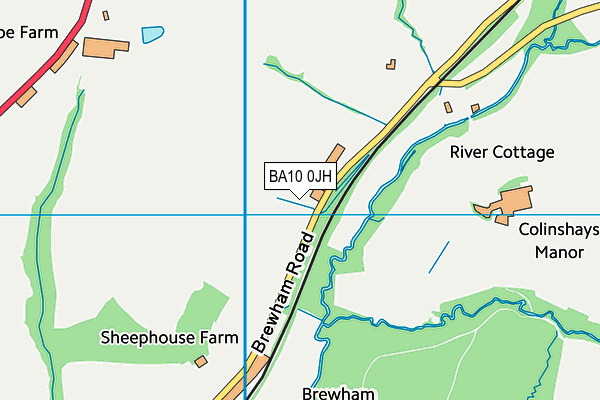 BA10 0JH map - OS VectorMap District (Ordnance Survey)