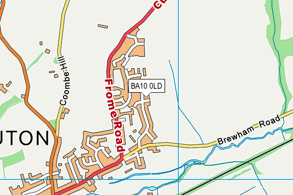 BA10 0LD map - OS VectorMap District (Ordnance Survey)