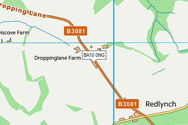 BA10 0NG map - OS VectorMap District (Ordnance Survey)
