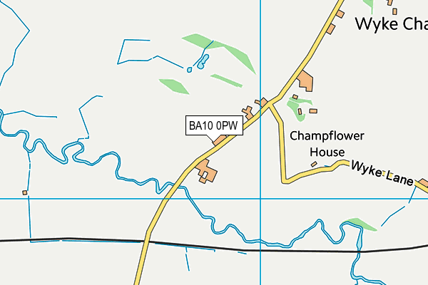 BA10 0PW map - OS VectorMap District (Ordnance Survey)