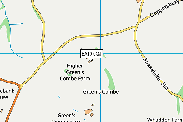 BA10 0QJ map - OS VectorMap District (Ordnance Survey)