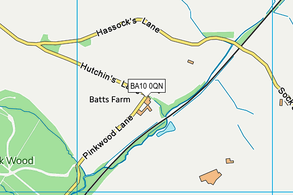 BA10 0QN map - OS VectorMap District (Ordnance Survey)