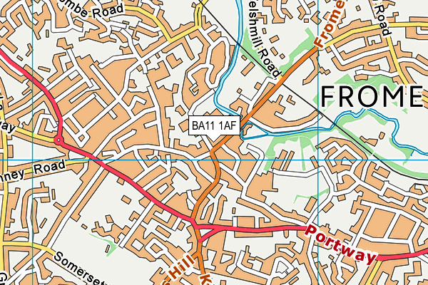 BA11 1AF map - OS VectorMap District (Ordnance Survey)