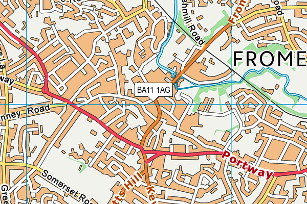 BA11 1AG map - OS VectorMap District (Ordnance Survey)