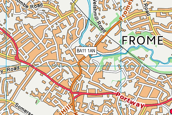 BA11 1AN map - OS VectorMap District (Ordnance Survey)