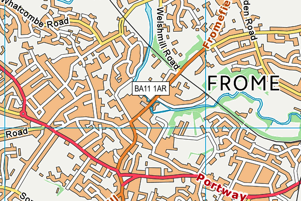 BA11 1AR map - OS VectorMap District (Ordnance Survey)